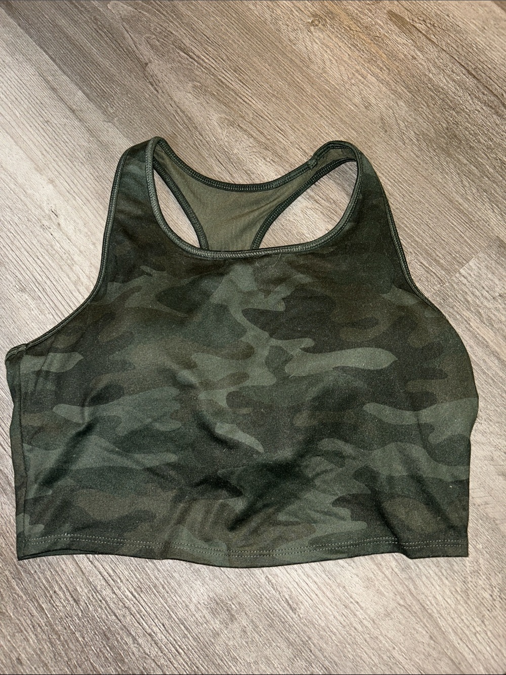 DSG Olive Green Camo Racerback Crop Tank